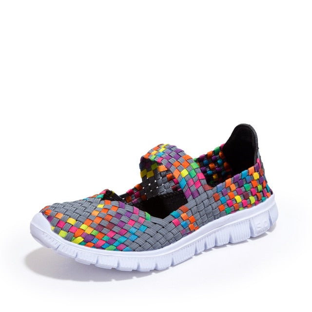 Summer Slip-on Woven Mary Jane Walking Shoes