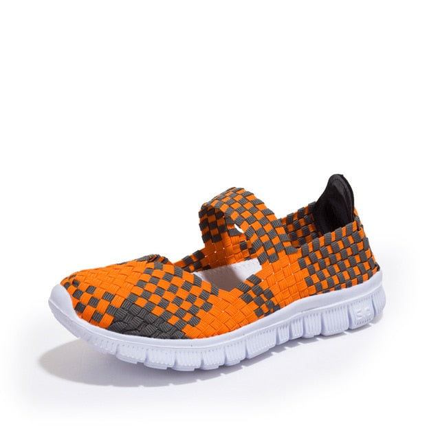 Summer Slip-on Woven Mary Jane Walking Shoes