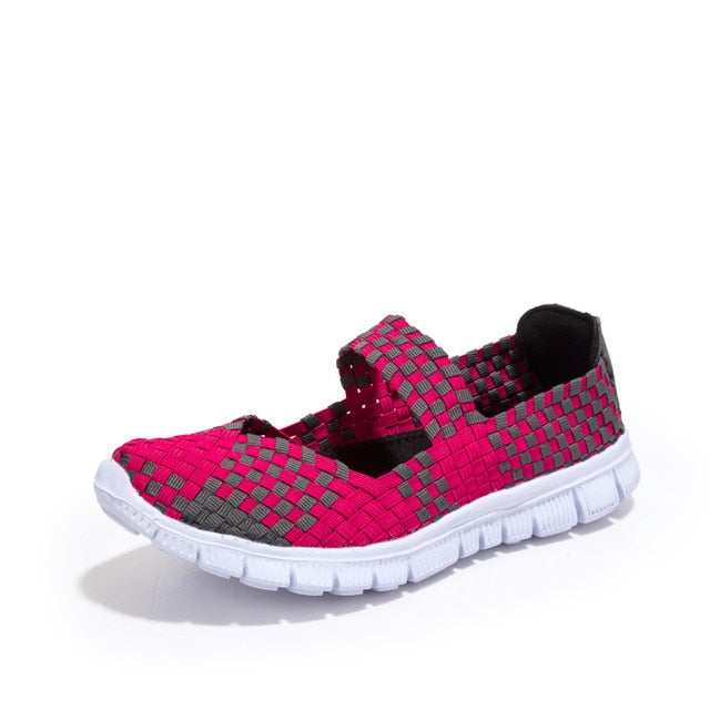Summer Slip-on Woven Mary Jane Walking Shoes