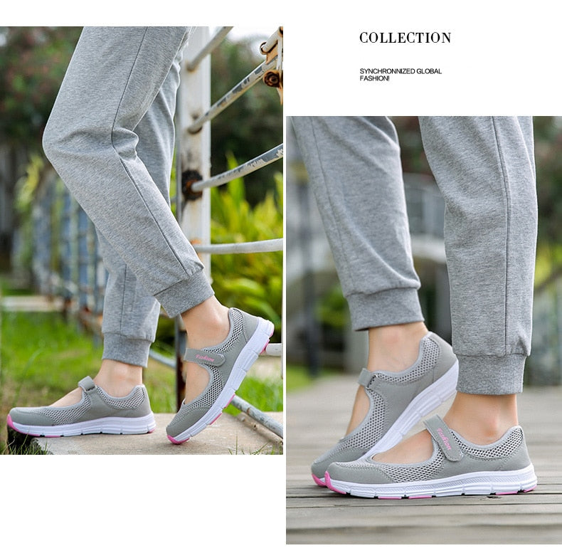 Summer Slip-on Mesh Mary Jane Walking Shoes