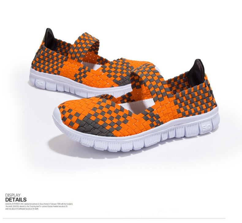 Summer Slip-on Woven Mary Jane Walking Shoes