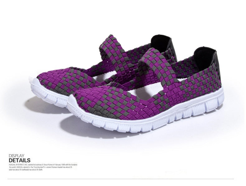 Summer Slip-on Woven Mary Jane Walking Shoes