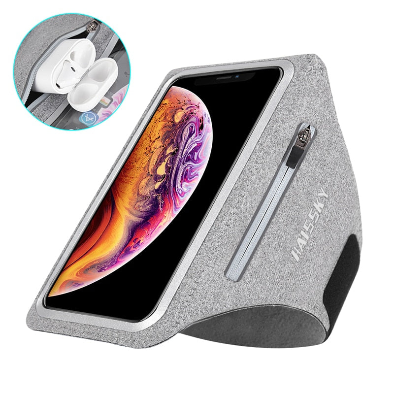 Touch-sensitive Armband with Reflector Bar and Anti-slip Design Pouch