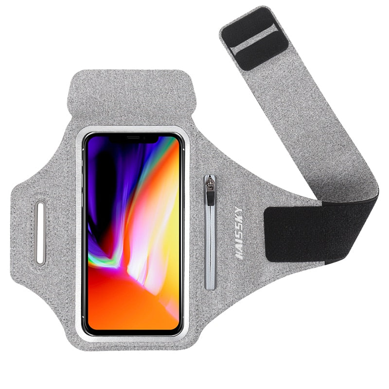 Touch-sensitive Armband with Reflector Bar and Anti-slip Design Pouch