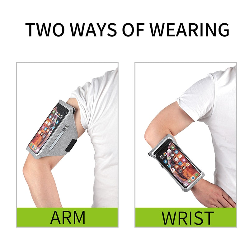 Touch-sensitive Armband with Reflector Bar and Anti-slip Design Pouch