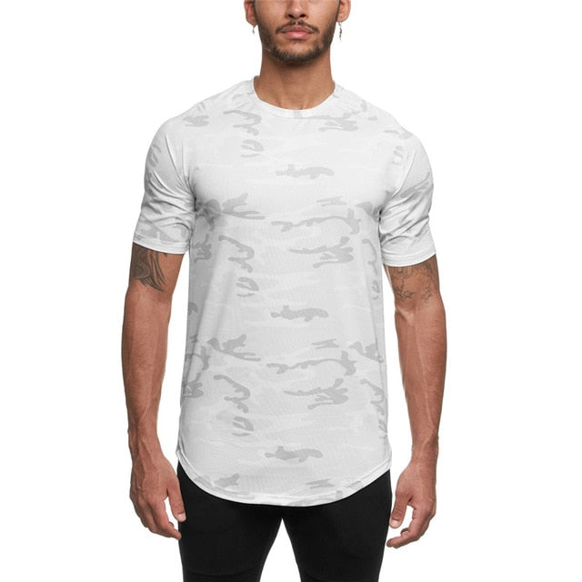 Slim Fit Compression Camouflage T-Shirt