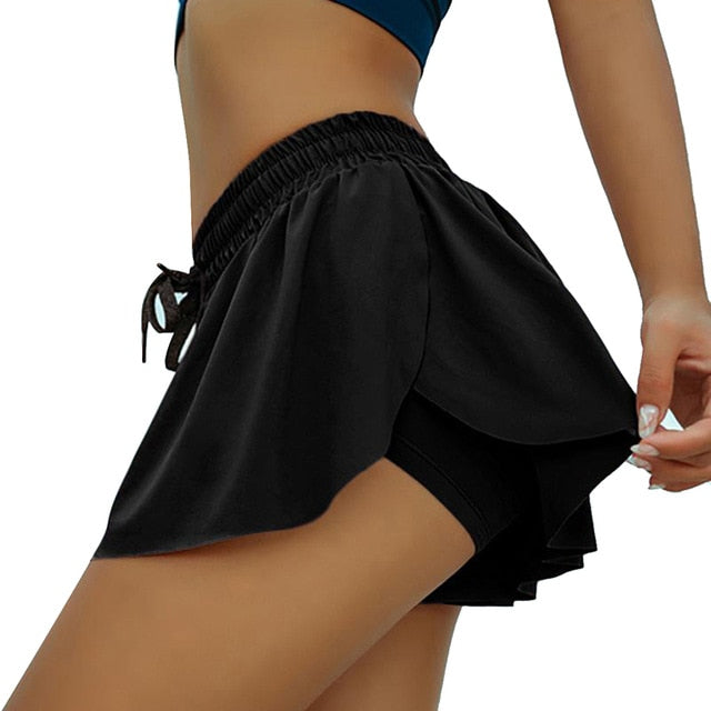Women's Double Layer Fitness Sports Shorts