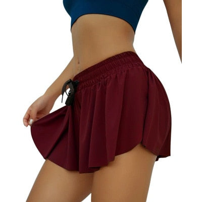 Women's Double Layer Fitness Sports Shorts